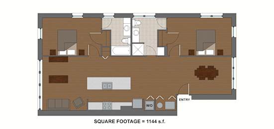  Floor Plan 2 Bedroom