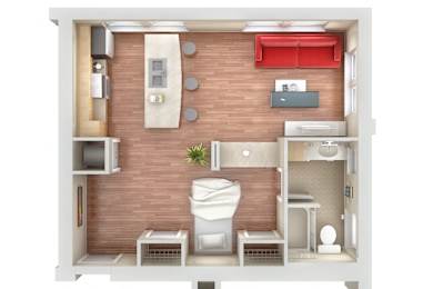 Floor Plan 1 Bedroom