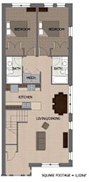  Floor Plan 2 Bedroom