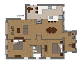  Floor Plan 2 Bedroom