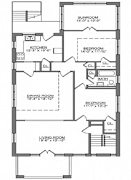  Floor Plan 6647 Washington -Cable/Internet