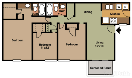  Floor Plan Three Bedroom