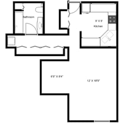 floorplan of a studio unit