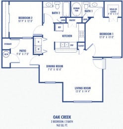 Oak Creek 2 Bedroom at Copper Creek Apartments, Las Vegas