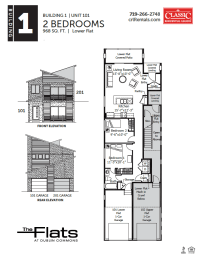  Floor Plan Building 1 Lower  - 2 Bedroom