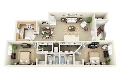 Sweetwater 2 Bedroom 2 Bathroom Apartment in Albuquerque