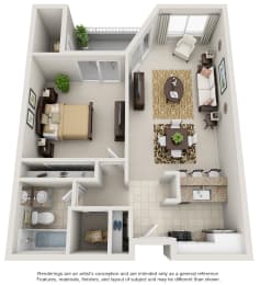  Floor Plan One Bedroom