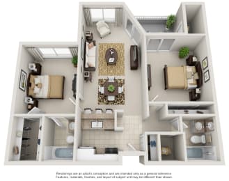  Floor Plan Two Bedroom