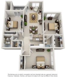  Floor Plan Three Bedroom