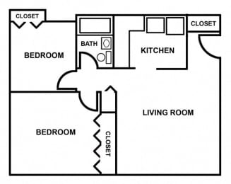  Floor Plan 2 Bedroom