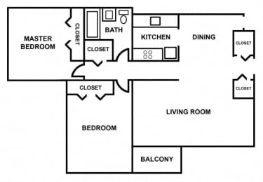  Floor Plan 2 Bedroom apartment