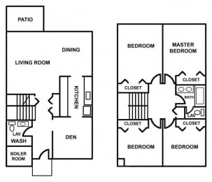  Floor Plan 4 Bedroom Townhouse