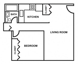  Floor Plan 1 Bedroom
