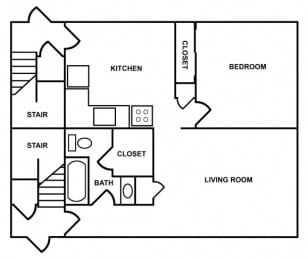 Floor Plan 1 Bedroom