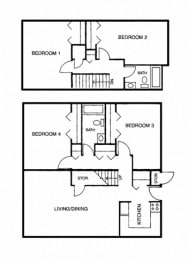  Floor Plan 4 Bedroom Apartment