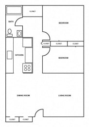 Floor Plan 2 Bed Family