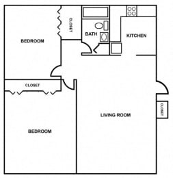  Floor Plan 2 Bed Edlerly