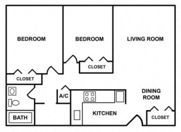  Floor Plan 2 BEDROOM APARTMENT