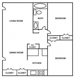  Floor Plan 2 Bedroom