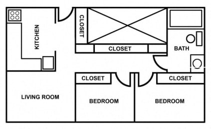  Floor Plan 2 Bedroom