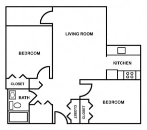  Floor Plan 2 Bedroom