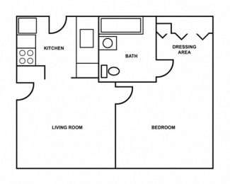 Floor Plan 1 Bedroom