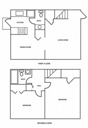  Floor Plan 2 Bedroom