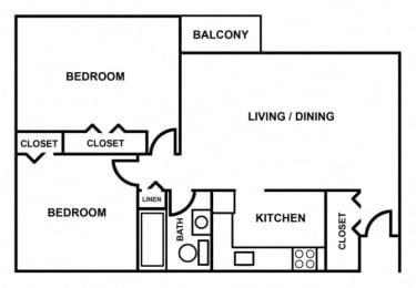  Floor Plan 2 Bedroom