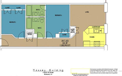  Floor Plan 4N4 Midtown, Unit 203