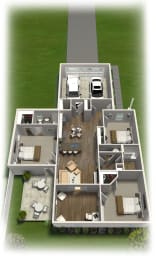 Floor Plan 3 Bedrooms, 2 Bathrooms
