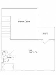  Floor Plan 1 Bedroom + Loft