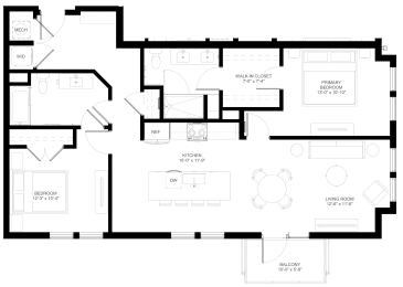  Floor Plan 2BR-E