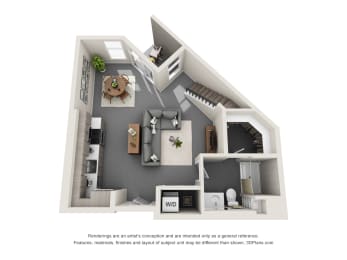 Unit A1C at Topaz Apartments, California