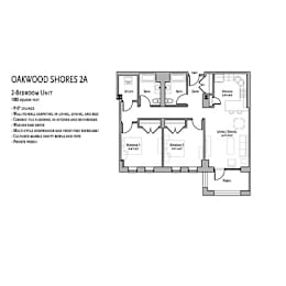 Floor Plan  2 Bed 2 Bath