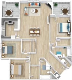 The Pelican Floor Plan with 1,756 Sq. Ft. at Saltmeadow Bay, Virginia