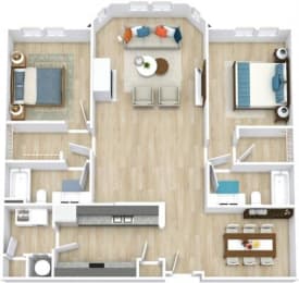 The Wimbrel Floor Plan with 1,297 Sq. Ft. at Saltmeadow Bay, Virginia Beach, VA, 23451
