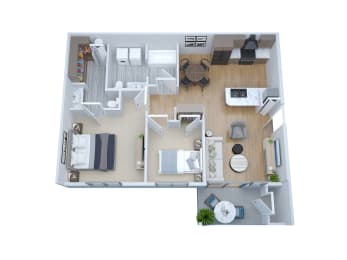  Floor Plan 2 Bedrooms, 1.5 Bathrooms
