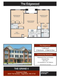 Edgewood Floor Plan at Rosewood Village, Hagerstown, Maryland