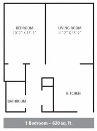  Floor Plan 1 Bedroom