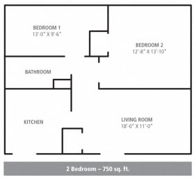  Floor Plan 2 Bedroom