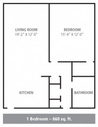  Floor Plan 1 Bedroom