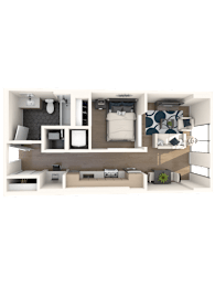  Floor Plan 1 Bedroom Junior