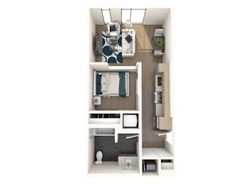  Floor Plan 1 Bedroom Junior (A)