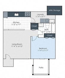  Floor Plan One Bedroom Deluxe Upgrade