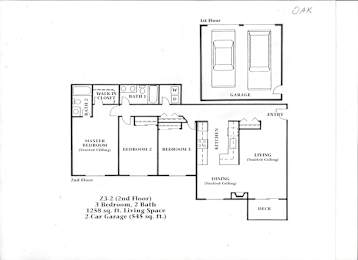 Oak Floorplan 3BD/2BTH