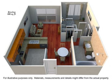 Riesling 1Bed 1Bath-A at The Reserve at Warner Center Apartments, California