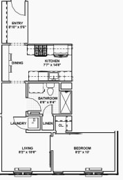  Floor Plan 11 - 1 Bed, 1 Bath