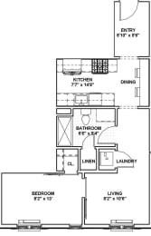  Floor Plan 30 - 1 Bed, 1 Bath