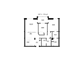  Floor Plan 2 Bed, 2 Bath (Unit A)