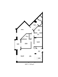  Floor Plan 2 Bed, 2 Bath & Bonus Room (Unit H)